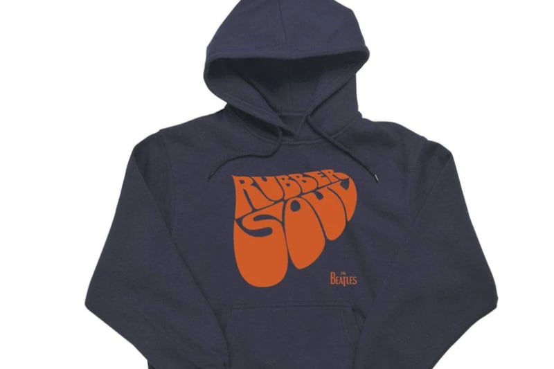 Perfect for all genders, this cosy Beatles hoodie is a winner. It can be purchased here: https://lostuniverse.com/products/the-beatles-rubber-soul-hoodie