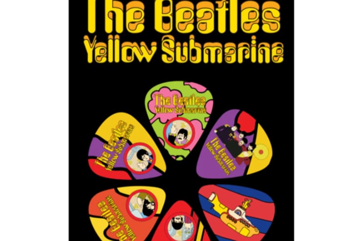 The Beatles themed picks for your guitarist friends. Purchase here: https://www.thebeatlesonline.co.uk/thebeatles/Accessories/The-Beatles-Yellow-Submarine-Picks-Multi-6-Pack/7INO1SVX000
