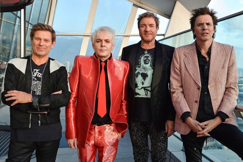 (L-R) Roger Taylor, Nick Rhodes, Simon Le Bon, and John Taylor of Duran Duran pose ahead of their performance during Global Citizen Live at Sky Garden on September 25, 2021 in London, England. (Photo by Jeff Spicer/Getty Images for Global Citizen)