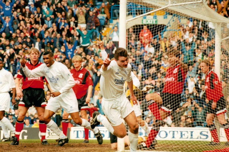 David Wetherall puts Leeds ahead against Nottingham Forest inside ten minutes but the visitors come back to win 3-1 at Elland Road in April 1996.