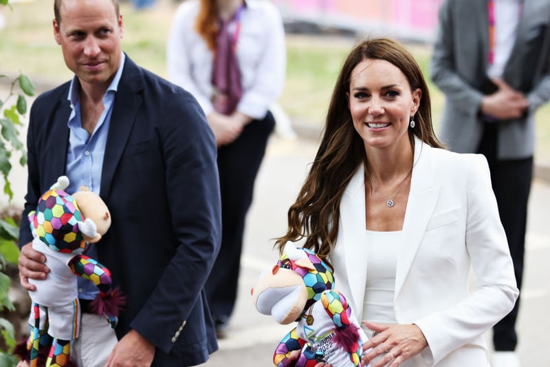 Kate Middleton and Prince William leave the Women’s Hockey Group Stage games on day five of the Birmingham 2022 Commonwealth Games at University of Birmingham Hockey & Squash Centre on August 02, 2022 on the Birmingham, England. (Photo by Stephen Pond/Getty Images)