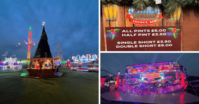 The festive fairground has set up at Newcastle Racecourse.
