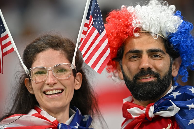 USA fans ahead of England clash.