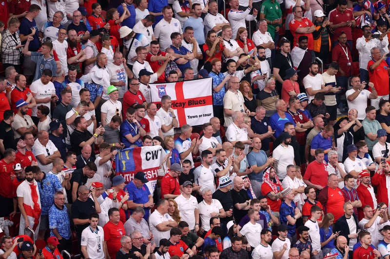 England fans enjoy the pre-match atmosphere vs USA.