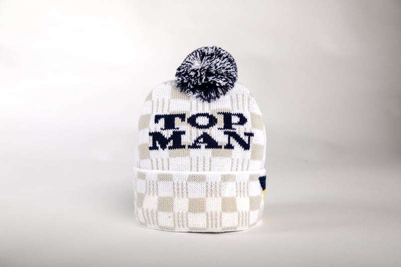 Remember United’s epic promotion-winning season with this 1989-1990 kit replica hat. Available to buy at https://footballbobbles.com/product/batty-bobble-hat/.