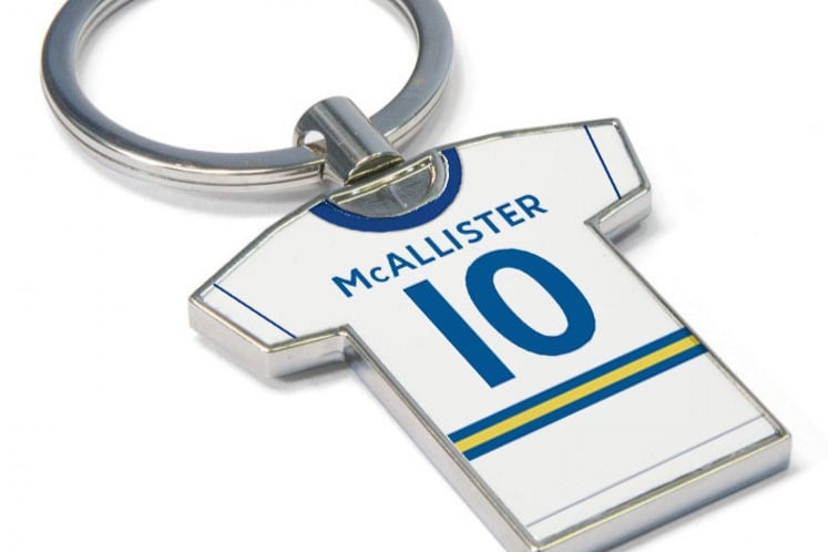 Honour the former Whites captain with this tiny shirt for your keys - or personalise with your own name and number. Available to buy at https://tinyurl.com/MCALLISTERKEYRING.