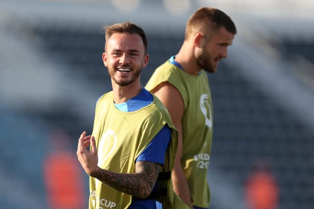 James Maddison during England’s training session on Monday (Getty Images)