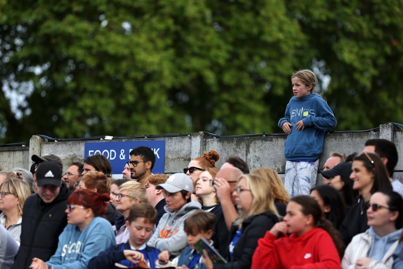  Fans look on at Kingsmeadow on September 25, 2022.