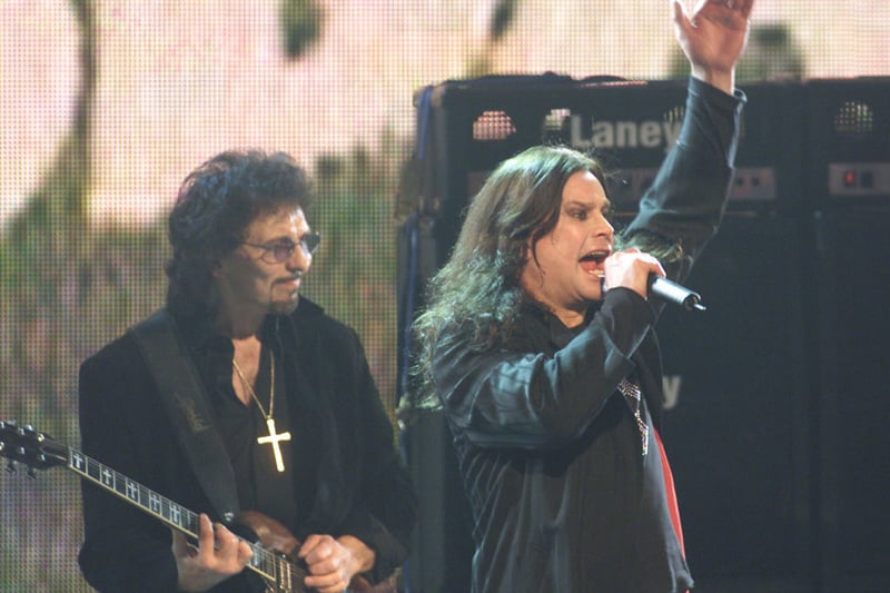 Black Sabbath, Tony Iommi and Ozzy Osbourne, performed live at the ‘ESPN Action Sports and Music Awards’ at the Universal Amphitheatre in Los Angeles, Ca. 4/7/01. (Photo by Kevin Winter/Getty Images)