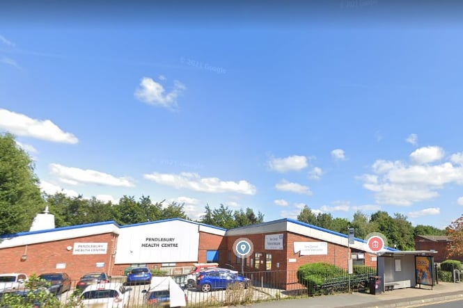 At this practice, located at Pendlebury Health Centre, 9.7% of appointments had a wait of more than 28 days after the booking before the patient saw a doctor. Photo: Google Maps