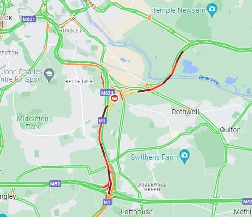 Google maps shows that there is significant traffic building in both directions of the M1