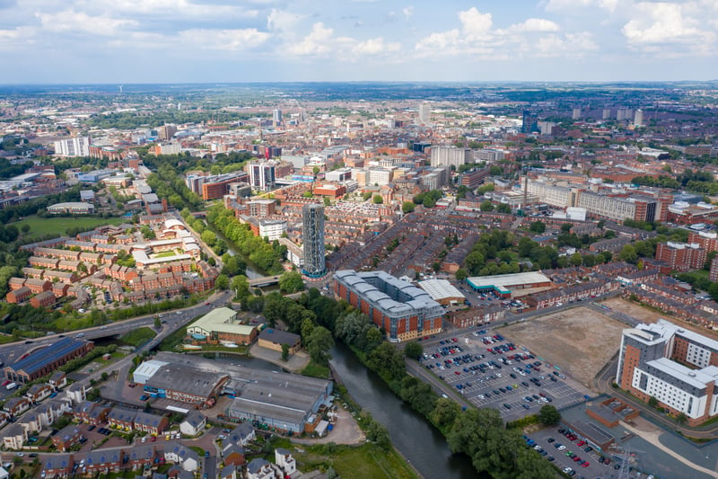 Leicester was recorded as having an ehtnic minority population of 59.1% in the 2021 census.