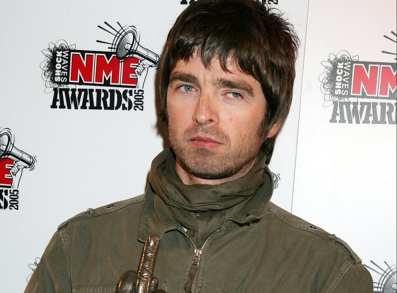 Noel Gallagher with his award for Best Music DVD at The Shockwaves NME Awards 2005. Credit: Jo Hale/Getty Images