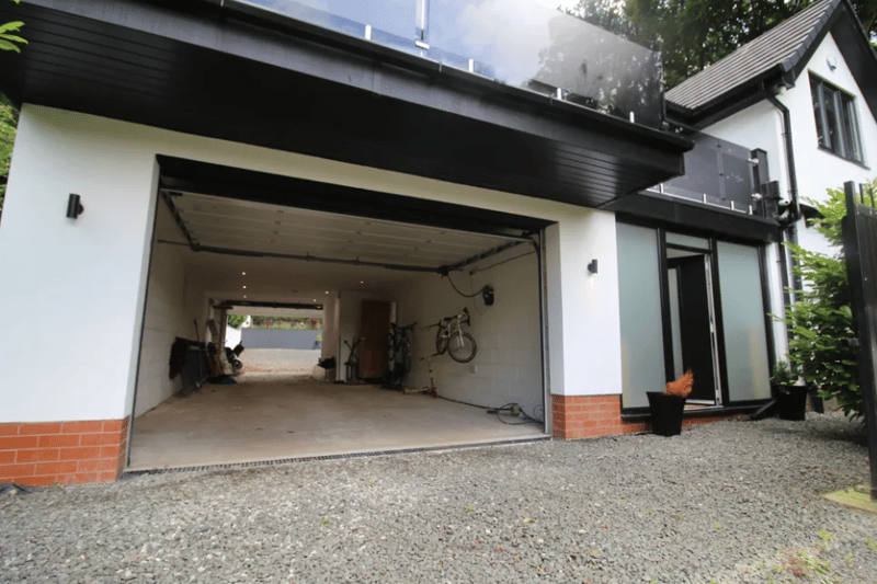 The garage that can house up to six cars