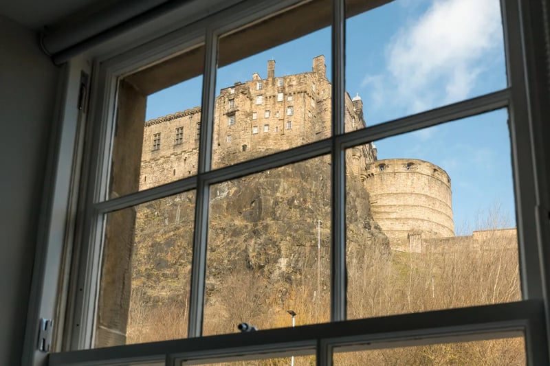 From inside the property, you can catch a one-of a kind view of Edinburgh Castle