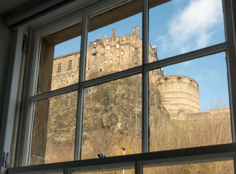 From inside the property, you can catch a one-of a kind view of Edinburgh Castle