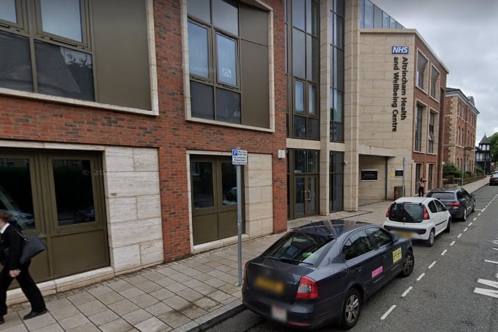 At this practice, located in the Altrincham Health and Wellbeing Centre, 5.5% of the 1,933 appointments booked in October had a wait of more than four weeks. Photo: Google Maps