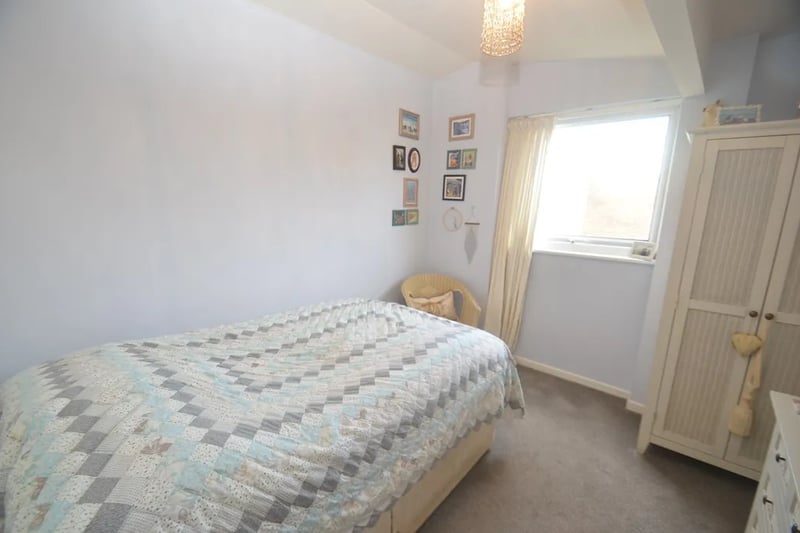 The smaller of the two bedrooms in this maisonette still has a spacious amount of room