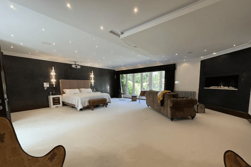A huge master bedroom, with plenty of space left over for plenty more additions 
