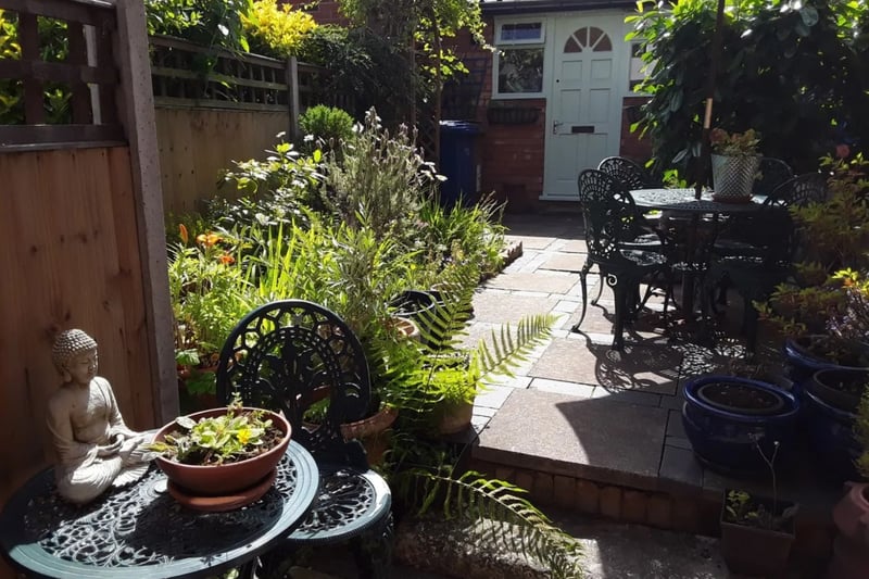 The cottage comes with a private rear courtyard.
