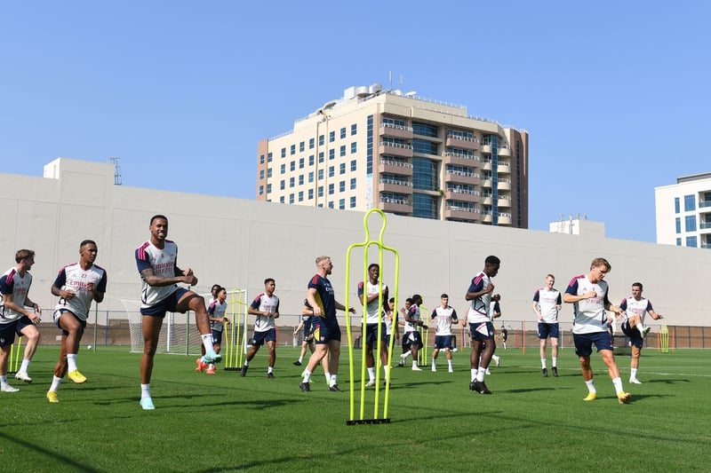 The Gunners put in the work in the sizzling Dubai heat.