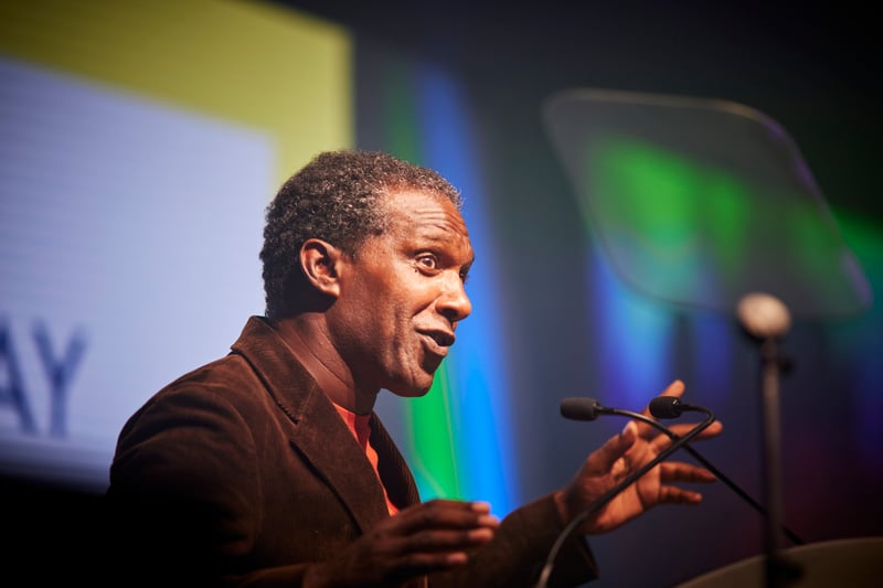 Lemn Sissay grew up in Wigan and moved to Manchester at 18. He is a celebrated poet and broadcaster. Poetry by Lemn adorns a number of the city’s landmarks, including Shudehill Bus Station and the University of Manchester. Photo: Mark Waugh Manchester Press Photography
