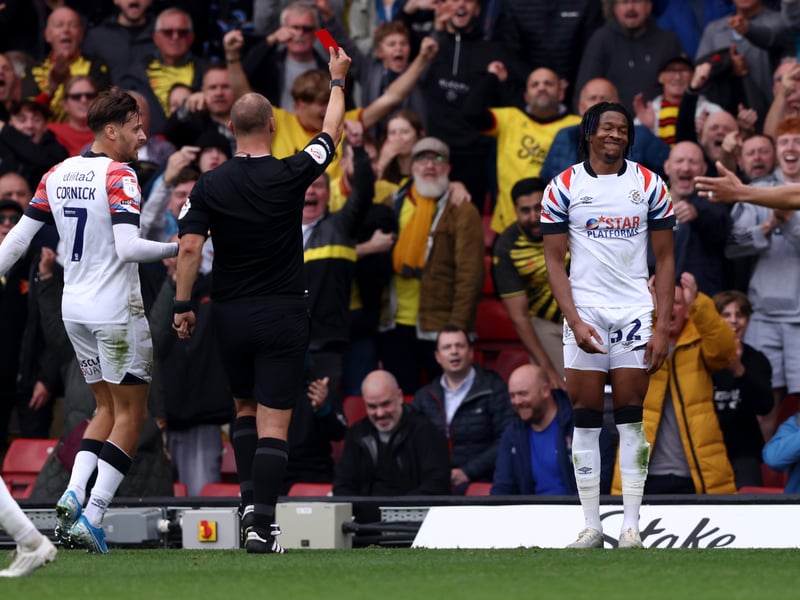 33 yellows, 0 second yellows, 1 straight red (38 points)