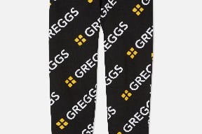 “Complete your cosy look with these Black Joggers, adorned with the Greggs logo. Ideal for reaching peak cosiness and style this winter.”