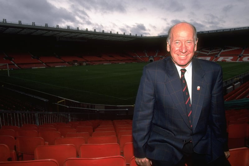 This picture of club legend Sir Bobby Charlton in 1995 shows how Old Trafford looked after it became an all-seater venue in the wake of the Taylor Report. Photo: Clive Brunskill/Allsport