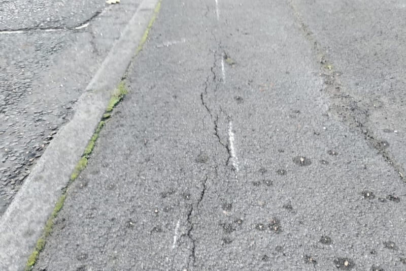 The lorry marked the pavement during the incident.