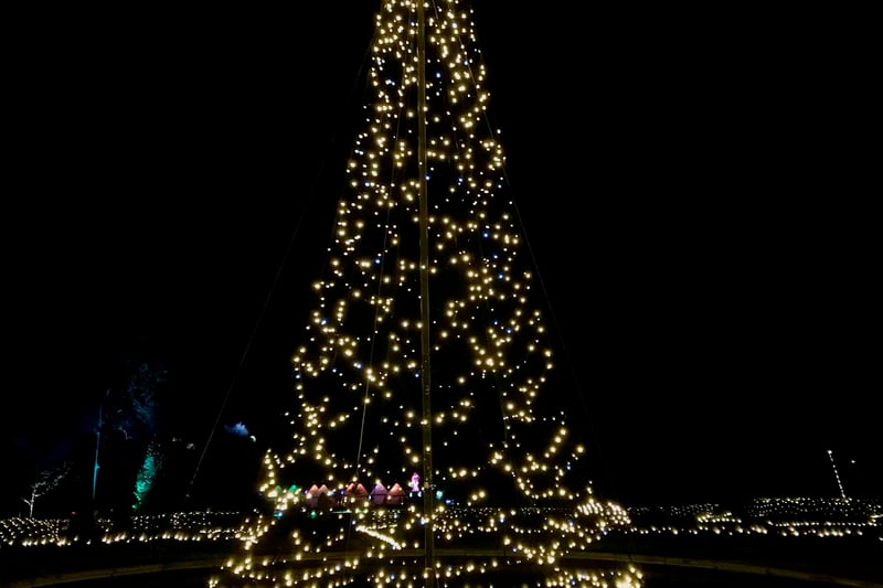 An early photo stop is the huge Christmas tree standing above the fountain pool, its simple warm white lights reflected in the water below. On the evidence of the first night, it will be one of the most popular selfie spots on the trail.