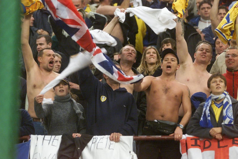 Loud and proud at the San Siro on a famous night in Milan, November 2000. 