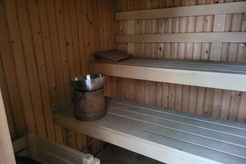 A sauna.