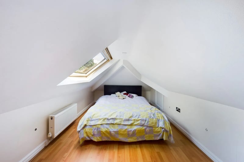 A loft bedroom.