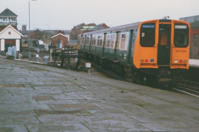 Former signal box at Southport Station in 1988.