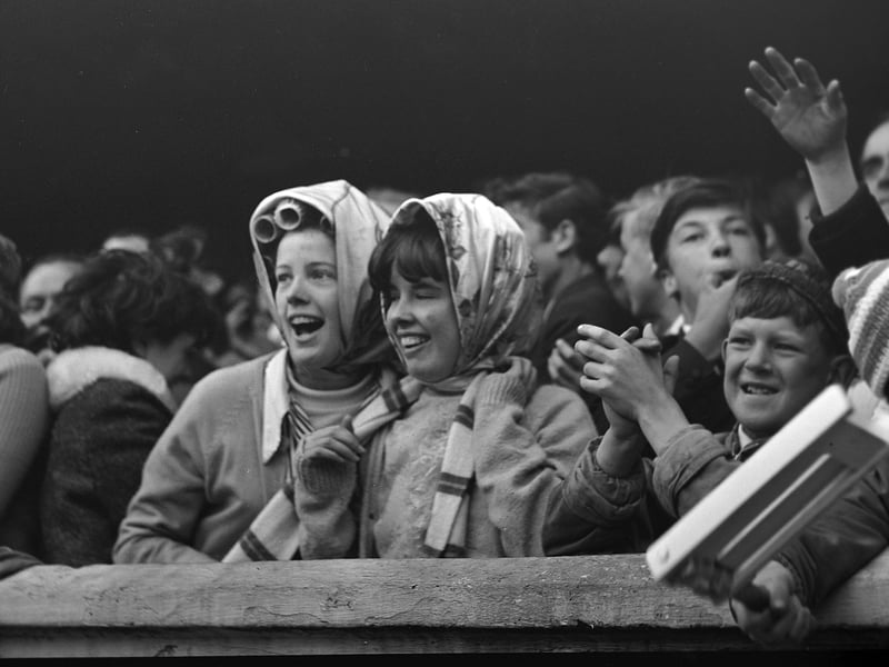 Some of the 41,464 fans who turned out to watch Leeds United beat Tottenham Hotspur 3-1 at Elland Road in October 1974.
