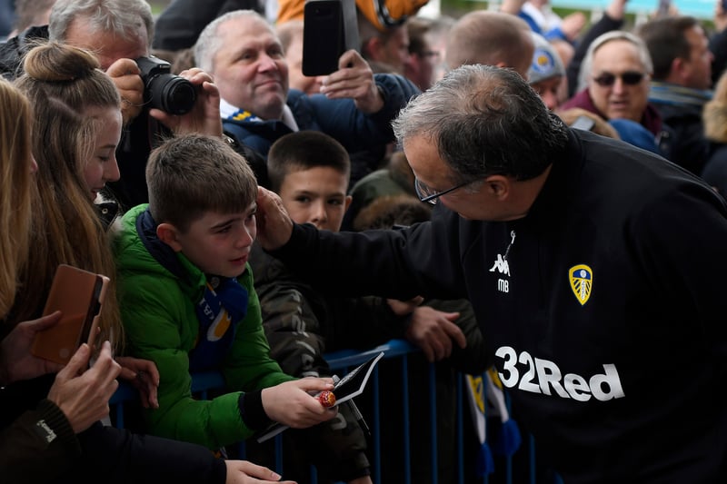 A young fan’s emotional encounter with Leeds United manager Marcelo Bielsa in April 2019.