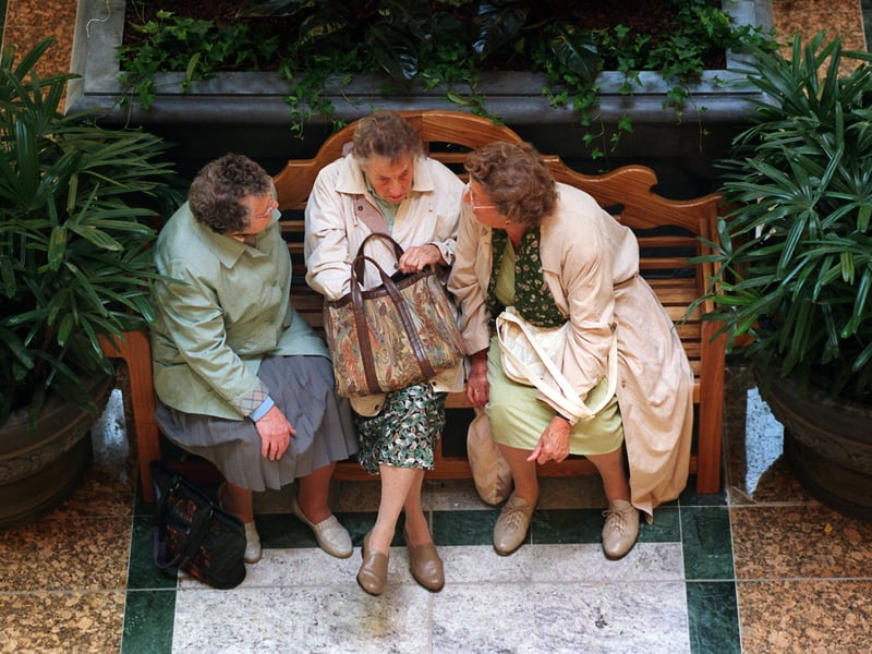 Chance of a sit down and a chat after a hard day’s shopping
