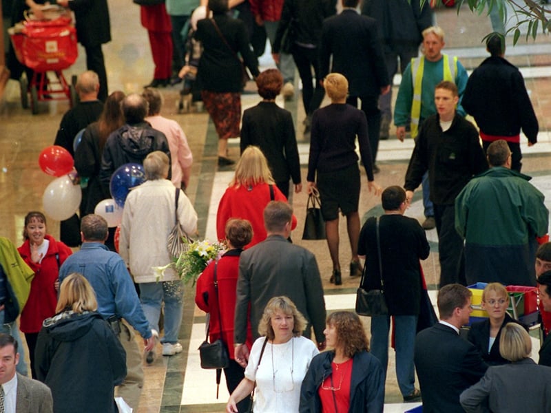 The Trafford Centre in Manchester was looking busy from the early morning of its opening day.