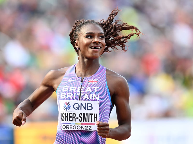 The first British woman to win a World title in a sprint event, she took the bronze for 4×100 m relay at both the 2016 Rio Olympics and 2020 Tokyo Olympics. She has a reported net worth of £6 million.