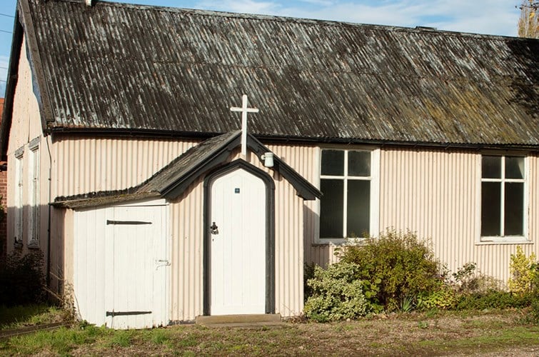 This grade II early 20th-century steel church is one of only 20 similar buildings left listed in England. Built in 1900 for the village of Caythorpe,it has stayed in its original location since it was built. (Photo: Historic England)