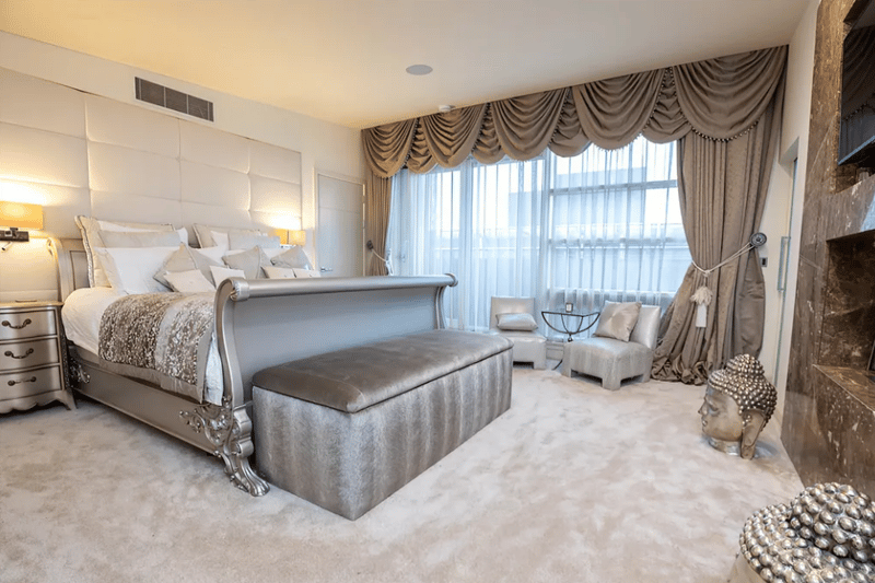 One of the luxurious bedrooms