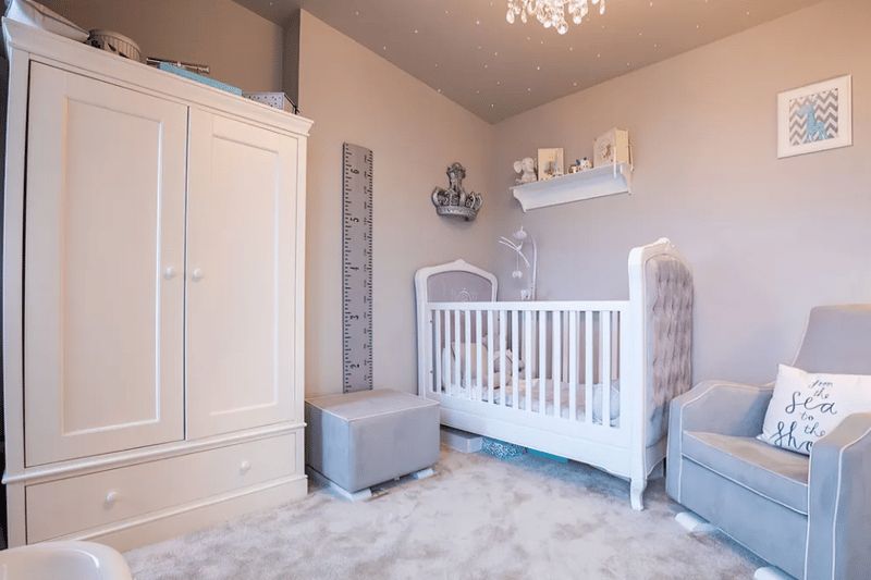 The nursery in one of the four bedrooms