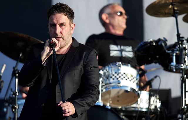British lead vocal and member of The Specials, Terry Hall  performs at the BT London Live - Closing Ceremony celebration concert in Hyde Park, London, on the last day of the London 2012 Olympic Games on August 12