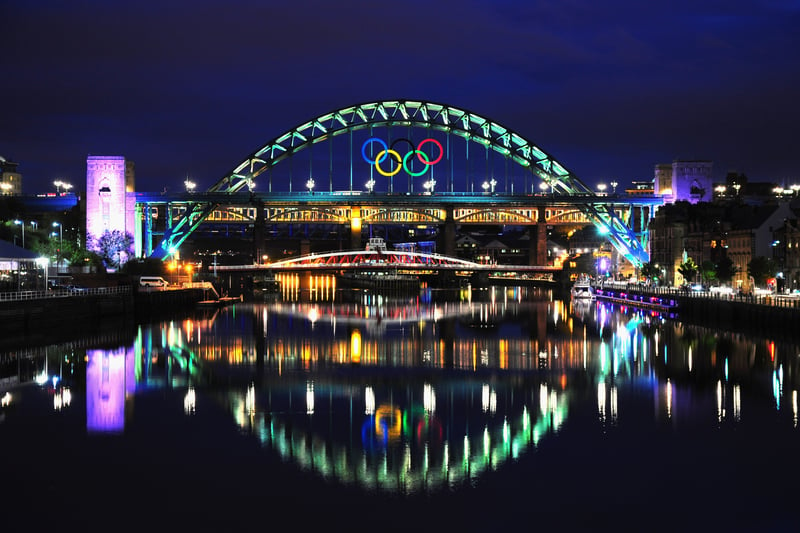 Those Olympic rings looked even more spectacular at night.