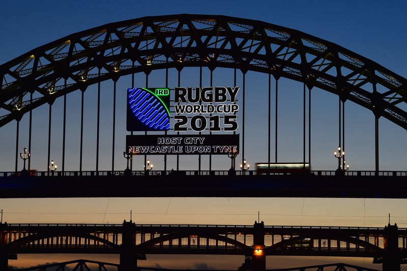 Another sporting event takes pride of place on the Tyne Bridge, this time the Rugby Union World Cup 2015.