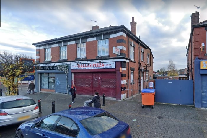The takeaway on Lloyd Street South in Fallowfield was given the highest possible five-star rating on 15 November. Photo: Google Maps
