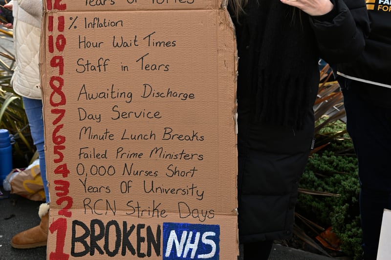 12 days of NHS sign. Image: Annabel Lee-Ellis/Getty Images