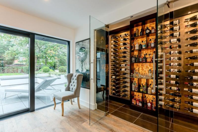There’s even a beautiful wine cabinet.