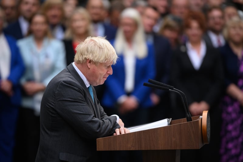 Boris Johnson had spent the first few months of 2022 batting away calls for his resignation. However, despite winning praise for his stance on the Ukraine war, his premiership came crashing down in July.
He had seen off a no confidence vote in June.
However, the mass resignation of his cabinet, started by Sajid Javid and now Prime Minster Rishi Sunak came after Chris Pincher quit as deputy chief whip following claims he groped two men at the upmarket Carlton Club. It emerged Mr Johnson knew about allegations against him as far back as 2019.
On 7 July Johnson announced his intention to stand down,  less than three years after he took office.